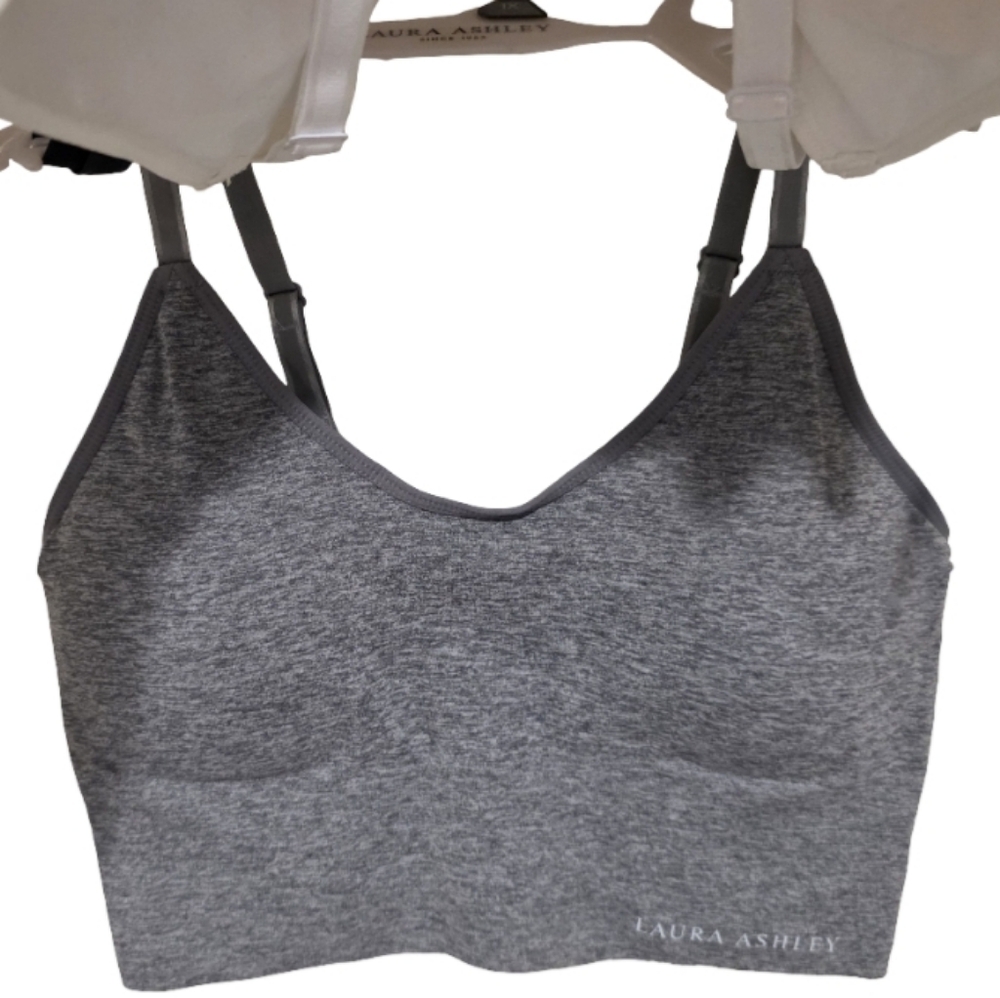 Laura‎ Ashley 3pk Active Athletic Lined Sports Bras Bralettes Plus Size 1x New - Picture 8 of 11